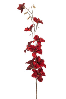 Emerald Kunstbloem Ridderspoor velvet 85cm rood