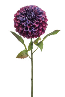 Emerald Kunstbloem Dahlia pompom XL 77cm paars