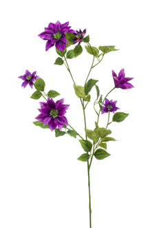 Emerald Kunstbloem Clematis 110cm paars