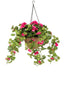 Emerald Kunstplant Geranium in hangmand UV fuchsia 45cm